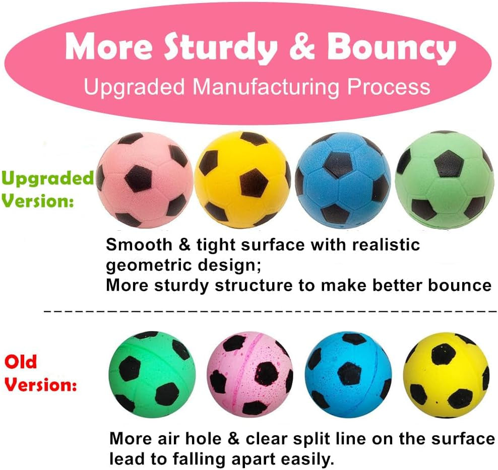 Foam Soccer Balls Cat Toys - Pack of 12