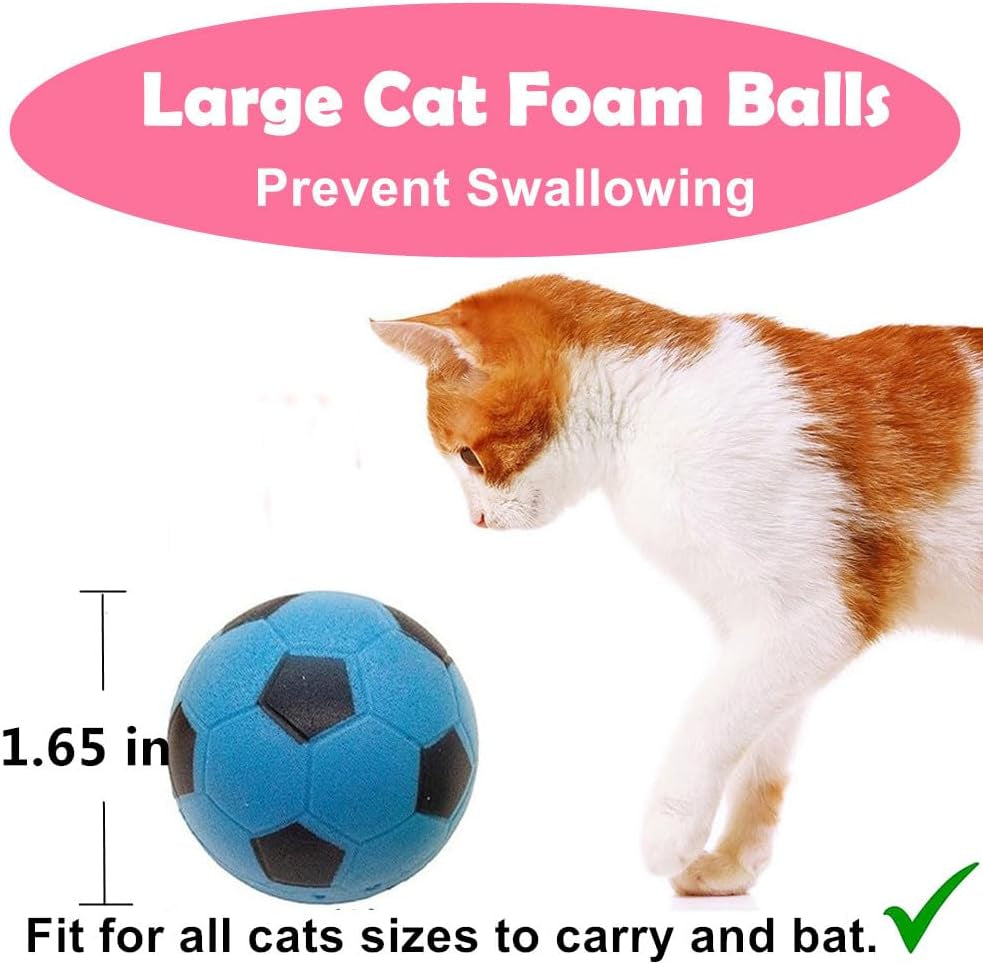 Foam Soccer Balls Cat Toys - Pack of 12